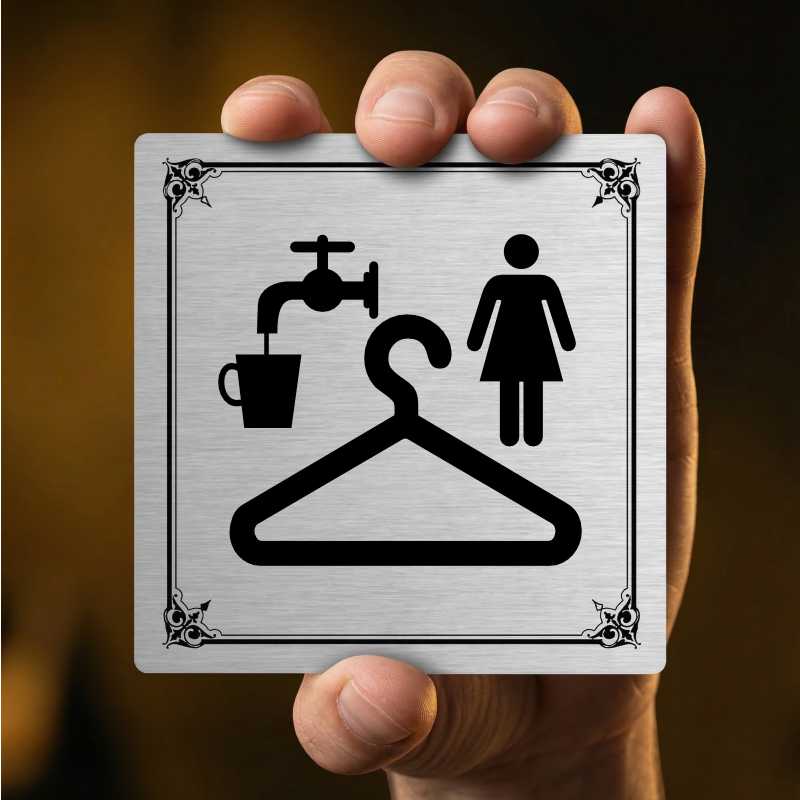 Šatna ženy, 80x80mm, bílá, Nebraska